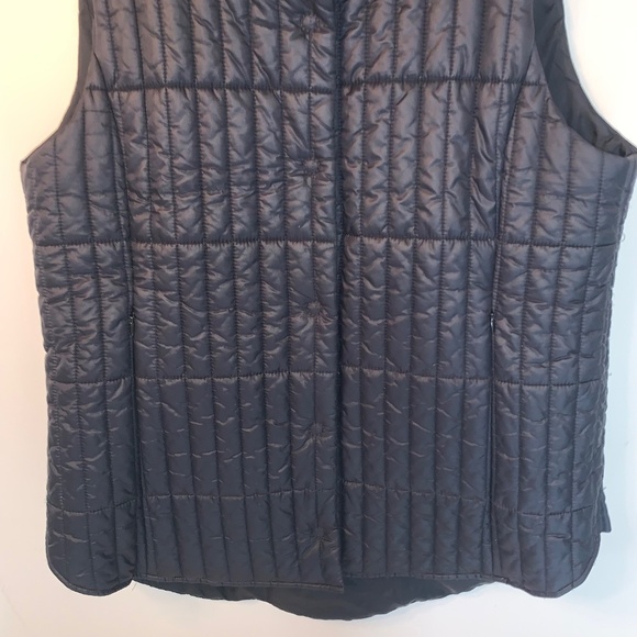 Eileen Fisher Quilted Recycled Nylon Channels Vest Black L - Picture 4 of 9